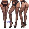 Popular Europeu e Americano Abertura entre as Pernas Renda Transparente Suspensórios Meia-calça de Seda Preta Sexy Rede de Pescar Antiderrapante Cinto de Liga Feminino 7546