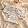Roupa Íntima de Algodão para Bebê Classe A Feminina Cintura Média Amiga da Pele Respirável Algodão 7A Antibacteriano no Gancho Doce Cola Caindo Calça Sem Costura para Meninas