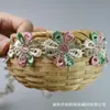 Flores de Encaje Bordadas por Computadora Seda de Leche Estilo Étnico Pequeño Aroma Ropa de Presentación para Niños Flores en Cuello Étnico Encaje Colorido