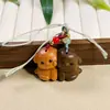 Cadena para Teléfono Móvil de Cachorro de Dibujos Animados Lindo de Sándalo Verde para Hombres y Mujeres Colgante Exquisito para Mochila Escolar Colgante de Llavero de Coche para Parejas