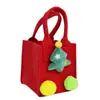 2026 Nueva Bolsa de Fieltro Navideña Bolso Tote Pequeño Bolsa de Regalo para Nochebuena Bolso de Mano de Fieltro para Dulces Infantiles
