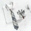 Camisa Uniforme Estilo Japonés Jk de Corte Suave Corbata de Lazo Estilo Universitario Femenino Perezoso Sin Corbata Cuello de Uniforme Escolar Estudiante Masculino Flor