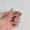 Anel de luxo leve para mulheres, padrão de diamante, estilo Coco Chanel, versão alta, elegante, cravejado com strass, anel de abertura ajustável, versão estreita, joias de nicho de alta qualidade
