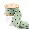 Gancho de Flor de Ciruelo Aterciopelado Hilo Retorcido Cinta de Cuadros Tejida Cinta para Diadema DIY Ramo Cinta de Flores Zapatos y Sombreros Cinta para Embalaje de Cajas de Regalo