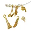 Accesorios de Cobre 14K de Alta Retención de Color Incrustados con Circonita Borla Borlas de Cuentas para Levantar Buena Pera Cacahuete Colgante Joyería Hecha a Mano