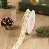 Venta al por mayor para comercio exterior: Cinta de poliéster-algodón impresa estilo fresco para accesorios para el cabello DIY, moños, empaque de cajas de regalo y cintas decorativas