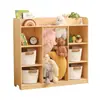 Estantería de juguete de madera maciza transfronteriza Estantería de almacenamiento de juguetes para jardín de infancia Montessori Estantería de libros para niños multicapa Organizador de juguetes