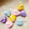 Cerâmica macia Ecológica Arco em forma de coração Macaron Jóias Acessórios DIY Creme Capa de telefone Material Chaveiro Pingente