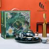 Nuevo Juego de Café de Cerámica Chinoiserie Juego de Té Caja de Regalo Regalo para el Hogar Regalo de Lujo Mármol Juego de Agua Moderno