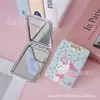 Novo Espelho Dobrável Retangular de Moda com Glitter de Unicórnio Estilo Pequeno Colorido de Alta Qualidade Espelho de Maquiagem Portátil Dupla Face PU