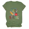 Bienvenido de nuevo a la camiseta casual de mujer pencil apple, moda de comercio exterior transfronterizo de Amazon, manga corta de verano