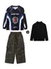 Roupas da Moda para Dança de Rua de Meninos, Moletons com Combinação de Cores Street Style Hip-Hop para Crianças, Roupas da Moda Hip-Hop para Crianças, Roupas Legais e Estilosas para Meninas