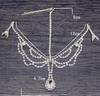 Cadena para el cabello de diamantes de imitación transfronteriza Moda para niña Tocado para actuación Cadena para la frente Gota para cejas Joyería nupcial Accesorios para el cabello
