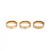 Anillo Geométrico de Estilo Frío Simple de Moda para Mujer Corazón Diamante Acero Inoxidable Chapado en Oro de 18K Alta Gama