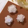 4cm Estilo Coreano Cor Pura Organza Borda Queimada Camélia DIY Grampo de Cabelo Corsage Sapatos Chapéu Roupas Saia Flor Acessórios