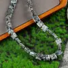 Venta Caliente Transfronteriza 10*10mm Piedra Natural Ágata Cristal Forma Especial Cuadrada con Ranura Pieza Cuadrada Joyería Accesorios DIY
