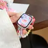 Correa de Reloj con Cuentas de Cristal de Colores Katie es Adecuada para Apple Iwatch Generación 11 10/987Ultra