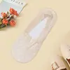 Calcetines Invisibles de Encaje Jacquard para Mujer, Absorbentes de Sudor, Transpirables, Resistentes al Olor, Antideslizantes de Silicona, Talón Antideslizante, Suela de Silicona Antideslizante
