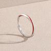 Anel Mobius Fio Vermelho Jin Hongyu Anel de Casal Anel Retro para Amor à Distância Par de Prata Esterlina Presente Dia dos Namorados Chinês