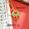 Nuevo Estilo Chino Colgante Antiguo de Arena Dorada Esmalte al Óleo Mariposa Pétalo Campana Hueca Borla Collar Joyería para Mujer