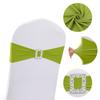 Flor de decoración elástica para respaldo de silla al por mayor, anillo rectangular, correa, banda elástica para silla de hotel y boda, kit de mesa y silla