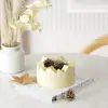 Portavelas Redondo Transfronterizo Molde de Silicona Casa de Amor DIY Base para Velas Molde de Yeso