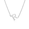 Anillo de Doble Hebilla de Venta Caliente Europea y Americana Collar de 26 Letras Mayúsculas A-Z Colgante de Letra Lisa Accesorios Fabricante de Origen