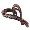 Nueva Moda Elegante Estampado de Leopardo Hueco Amor Pinza para el Pelo Parte Trasera de la Cabeza Sentido de Alta Gama Casual Para Todo Tipo de Peinado Accesorios para el Cabello para Mujeres