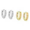 Brinco de anel liso simples criativo europeu e americano brinco de face em arco dourado brinco pequeno de nicho simples retrô fabricantes de brincos transfronteiriços