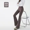 9023 Pantalones de Pana Fina Estilo Nuevo con Pierna de Campana de Tiburón para Mujer, Corte Ajustado, Cálidos y Adelgazantes, Adecuados para Primavera y Otoño, Se Pueden Usar como Leggings o Ropa Exterior