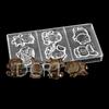 Molde de Chocolate de Plástico Duro PS Molde de Cubitos de Hielo Rosa Herramientas para Hornear Gelatina 3D Disponibles en Varios Estilos