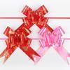 Suministros festivos para bodas, venta al por mayor, gran lazo con borde dorado, flor para tirar a mano, decoración de coche de boda, flor para tirar 4,4 * 74 cm