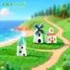 Casa Molino de Viento Musgo Adornos Micro Paisaje Decoración Suculenta Paisajismo Manualidades Creativas Casa Castillo
