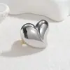 Anillo Popular de Acero Inoxidable Geométrico Plegado Corazón de Amazon Estilo Ins para Mujer Lujo Accesible Nicho Anillo de Oro de Gama Alta