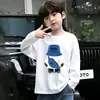 Camiseta Tendência Bonita Fashionável Manga Longa para Meninos Temporada Primavera Outono 2026 Estilo Coreano Infantil Bebê Desenho Algodão Puro Camada de Base Top T