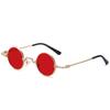 Jamie 8087 Gafas de Sol Redondas Retro Europeas y Americanas Tendencia Transfronteriza Lente Oceánica Gafas de Sol de Metal para Mujer Gafas de Sol Estilo Callejero