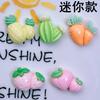 Brillante Tamaño Fruta Fresa Durazno Zanahoria Piña Cactus Pasador Cordón para el Cabello DIY Accesorios de Resina Color Crema