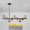 Luminária Pendente de Vidro para Restaurante de Luxo Leve Feijão Mágico, Design Criativo Minimalista Italiano, Luminária de Mesa para Sala de Jantar de Villa, Sem Alumínio
