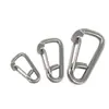 Acero Inoxidable 304 Gancho Simple Gancho de Resorte Equipo para Exteriores Gancho Rápido Conector de Cuerda de Escalada Gancho de Seguridad Gancho para Colgar
