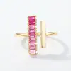Anillo Sencillo de Lujo Ligero con Diamantes Tachonados de Fila Única, Diseño de Nicho, Plata de Ley S925, Joyería Versátil, Venta al por Mayor