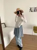 Cárdigan de Modal Tencel Seda Primavera y Verano Ligero Estilo Coreano Algodón Amigable con la Piel Lana Tejido Superior de Manga Larga Abotonado para Mujer