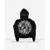 Y2K Ropa de comercio exterior europea y americana sudadera de manga larga con estampado retro oscuro chaqueta con capucha para hacer tú mismo estilo holgado de alta calle