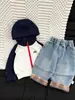 Jeans xadrez com bainha enrolada estilo coreano para crianças para primavera e outono, calças casuais vintage com cintura elástica desgastada para meninos e meninas