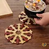 Esterilla de Bambú Aislante Térmico para Uso Doméstico, Esterilla de Mesa Antiescaldante y Resistente al Calor, Esterilla Creativa para Platos, Salvamanteles Individual, Esterilla para Tazones, Esterilla para Tazas, Esterilla para Platos, Esterilla para Ollas