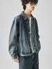 Ropa para Hombre Apo Chaqueta Vaquera para Hombre Transfronteriza Otoño Moda Americana High Street Marca Lavada Holgada Solapa Chaqueta Superior
