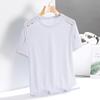 Fabricantes Originales Camiseta de Manga Corta de Seda Helada para Hombre Verano Color Sólido 2024 Alta Elasticidad Secado Rápido Deportiva Casual de Media Manga