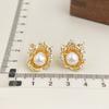 Pendientes de flores tridimensionales retro franceses para mujer, de alta gama, con circonitas de estilo industrial pesado, elegantes y de lujo, con un toque distintivo de nicho.