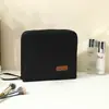 Bolsa de Cosméticos con Compartimentos Verticales, Gran Capacidad, Bolsa de Almacenamiento para Brochas y Cosméticos, Neceser Portátil de Viaje, Superficie de Cuero Impermeable