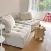 Sofá tipo bloque de tofu color crema, modular de un asiento de tela tecnológica minimalista, combinación de dos asientos, silla perezosa de pie para apartamento pequeño