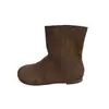 Botas de tornozelo estilo Birkenstock na cor Marrom Maillard para mulheres, nova coleção de outono de 2026, bico redondo, sem cadarço, estilo Botas Martin com design interno para aumentar a altura, e um estilo moderno com salto bloco